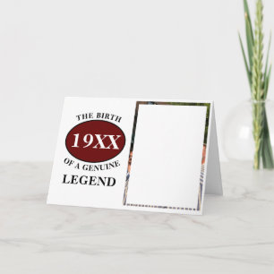 Fotomall för monogrammad Far-födelsedagsförklaring Kort