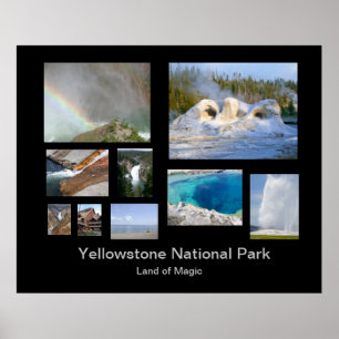 Fotomall för nationalparken Yellowstone Poster