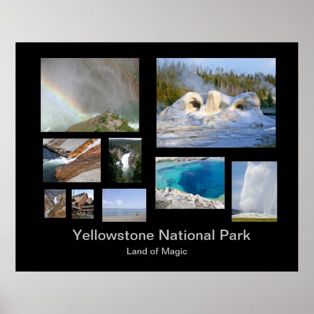 Fotomall för nationalparken Yellowstone Poster (Framsidan)