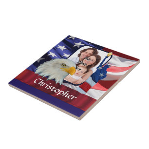 Fotomall för Patriotic American Icon Kakelplatta