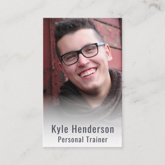 Fotomall för personlig träningsträningsfunktion visitkort (Framsida)