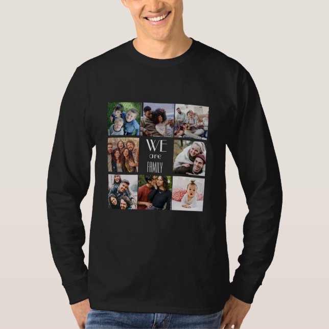 Fotomall för personligen "Vi är familj" T Shirt (Framsida)
