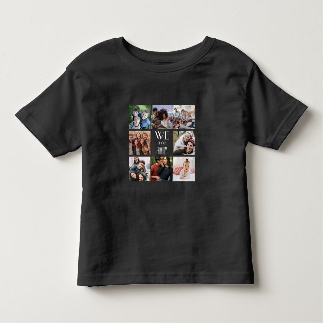 Fotomall för personligen "Vi är familj" T Shirt (Framsida)
