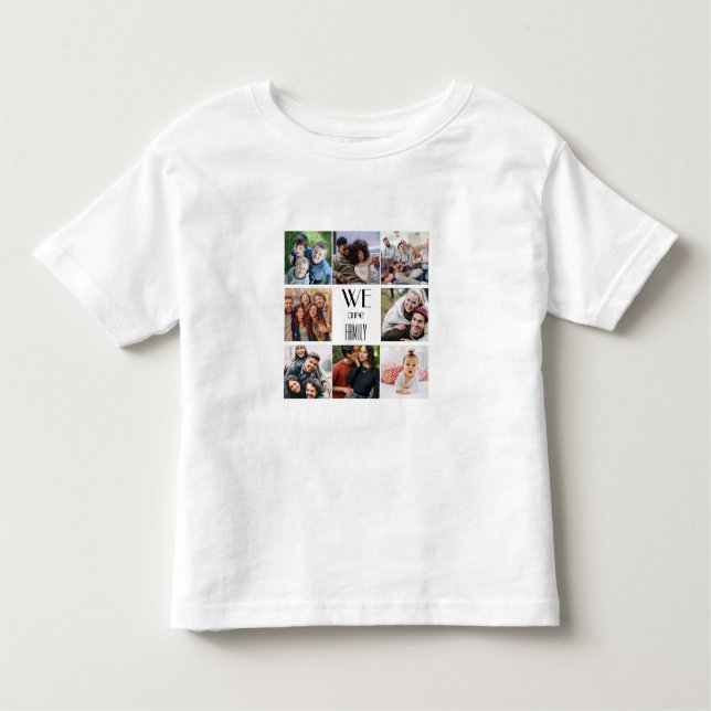 Fotomall för personligen "Vi är familj" T Shirt (Framsida)
