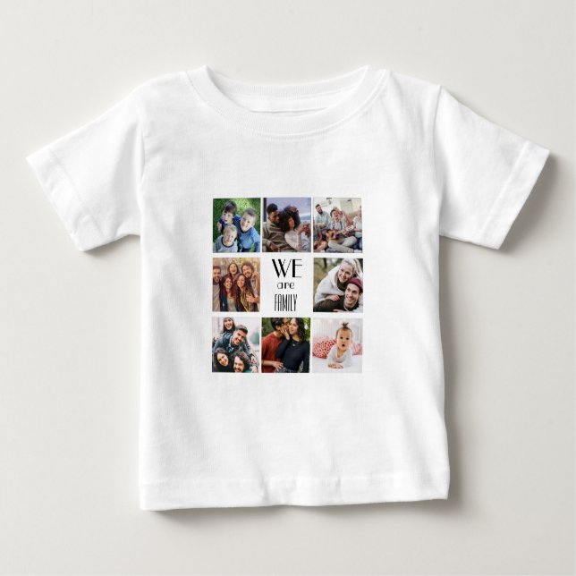 Fotomall för personligen "Vi är familj" T Shirt (Framsida)