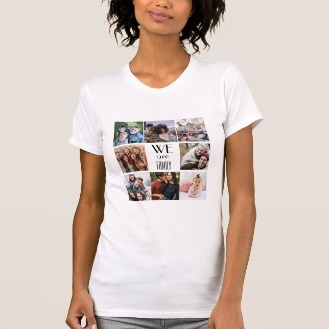 Fotomall för personligen "Vi är familj" T Shirt (Framsida)