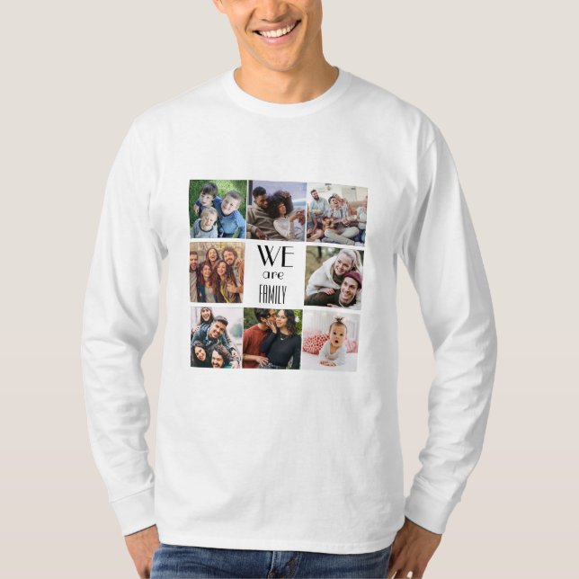 Fotomall för personligen "Vi är familj" T Shirt (Framsida)