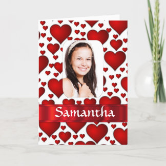 Fotomall för rött hjärta kort