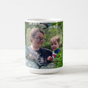 Fotomall för solbelyst träd med vackert skogsfoto kaffemugg