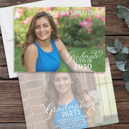 Fotomall för Studenten Script 2 Inbjudningar