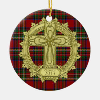 Fotomall för Tartan Celtic Kor jul-Julafton Julgransprydnad Keramik