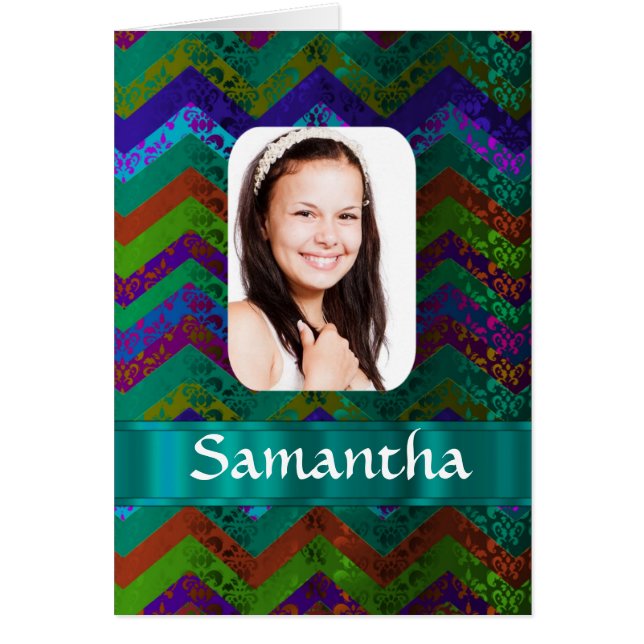 Fotomall för tejevron hälsningskort (Framsidan)