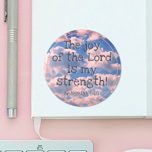 Fotomall för vackert bible Verse Pastel Clouds Runt Klistermärke