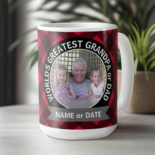 Fotomall för världsmästare Pappa Grandpa Anpassnin Kaffemugg