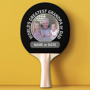 Fotomall för världsmästare Pappa Grandpa Anpassnin Pingisracket