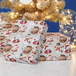 Fotomall Grandparent Santa Snögubbe Silver Presentpapper