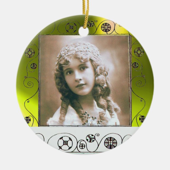 FOTOMALL, Gult Topaz Julgransprydnad Keramik (Framsidan)