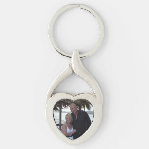 Fotomall Twisted Heart Silverfärgad Nyckelring