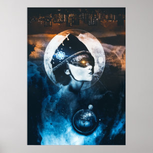 Fotomanipulation av Seer Fantasy Art Poster