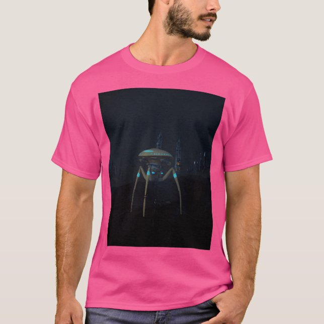 Fotomanipulation för Alien Attack T Shirt (Framsida)