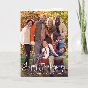Fotomappad modern kalligrafi-Thanksgiving Helgkort