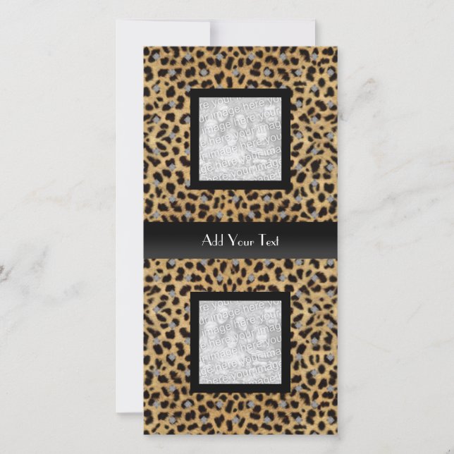 Fotomärke Leopard Djur Ser Elegant Svart (Framsida)