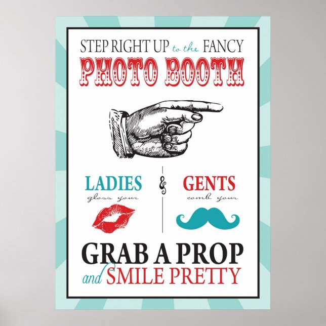 Fotomaskintavla för Karneval Cirkus Födelsedag R Poster (Framsidan)