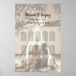 Fotomatat sittdiagram för Bröllop Poster