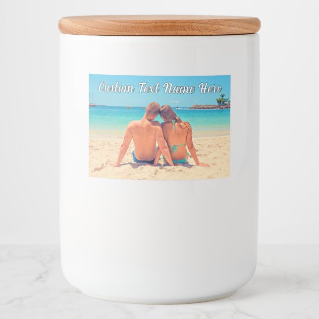 Fotomatetiketter eller Flaska-etiketter med Anpass Mat Etiketter (Framsida)