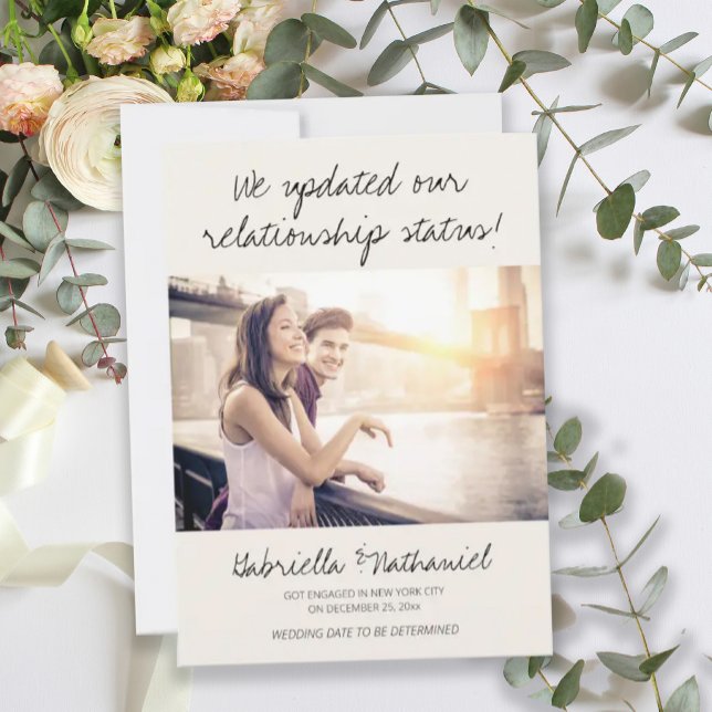 Fotomeddelande för Cute Funny Förlovning Inbjudningar (Skapare uppladdad)