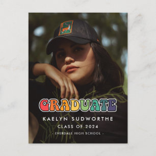 Fotomeddelande för Retro 60-tal hippie roligt stud Vykort