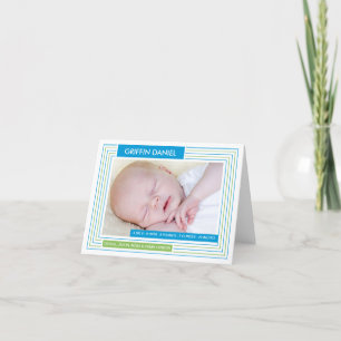Fotomeddelande Notecard för randar B Meddelande