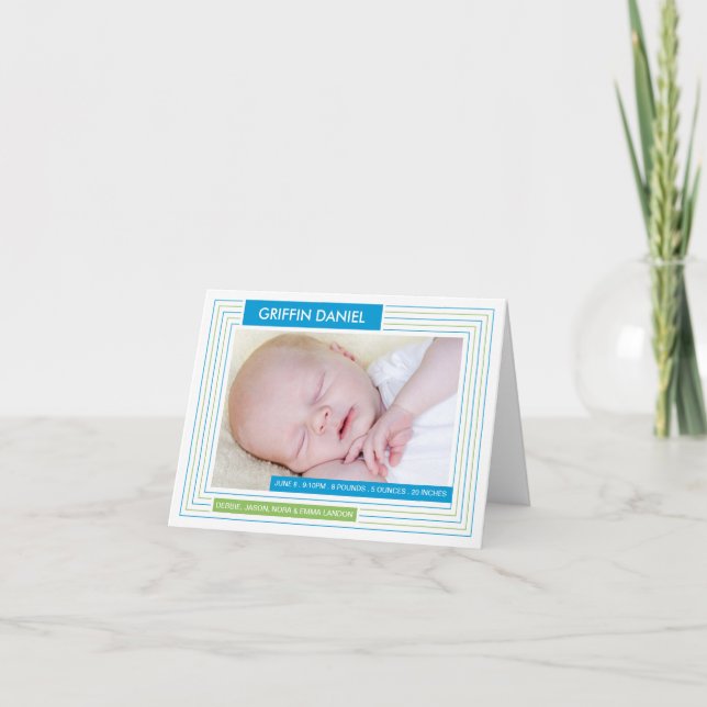 Fotomeddelande Notecard för randar B Meddelande (Framsida)