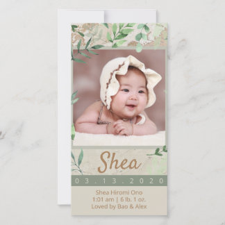 Fotomeddelande om äventyr Baby Tack Kort