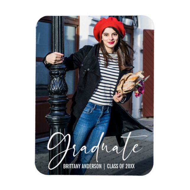 Fotomeddelande om Calligraphy Bläck Pen Studenten Magnet (Vertikal)