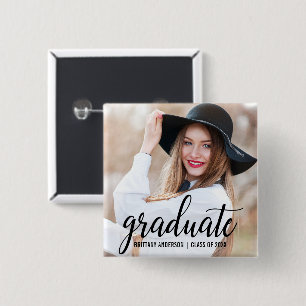 Fotomeddelande om det moderna Trendiget Studenten Knapp
