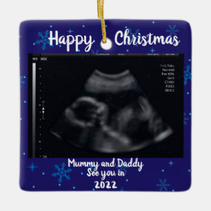 fotomeddelande om Gravid som väntar överordnad 2 Julgransprydnad Keramik
