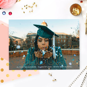 Fotomeddelande om guld i Student Inbjudningar