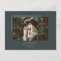 Fotomeddelande om Line Art Mörk Emerald Student