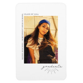 Fotomeddelande om Line Art Studenten Magnet