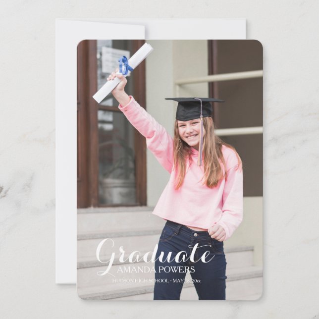 Fotomeddelande om lycklig Student Meddelande (Framsida)