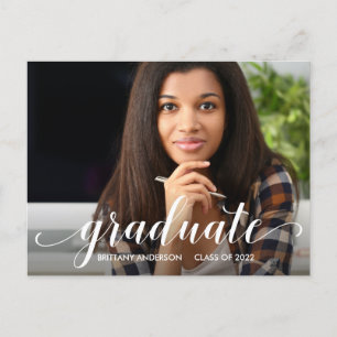 Fotomeddelande om modern kalligrafi i Studenten Vykort