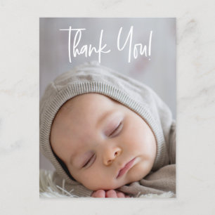 Fotomeddelande om Modern Script Tack Baby Vykort