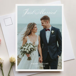 Fotomeddelande om ny gifta Elegant bröllop Vykort