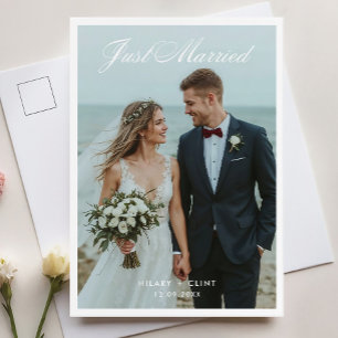 Fotomeddelande om ny gifta Elegant bröllop Vykort