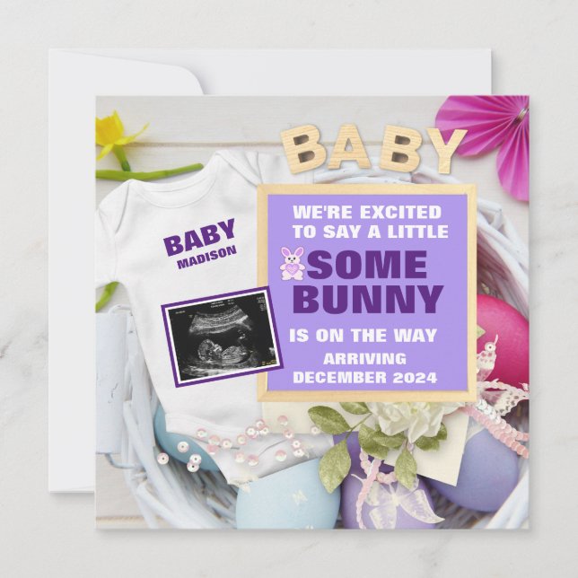 Fotomeddelande om Påsk Digital Gravid Meddelande (Framsida)