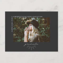 Fotomeddelande om Studenten-Grått för linjebildskr Vykort