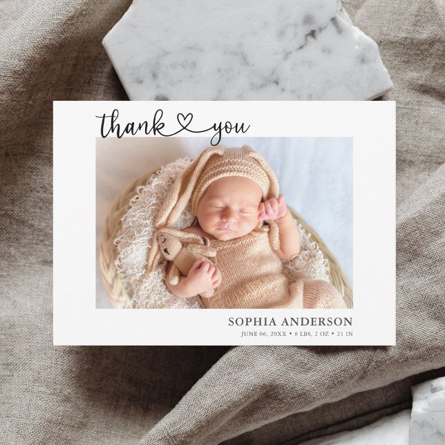 Fotomeddelande om tack Heart-skript Meddelande (Skapare uppladdad)