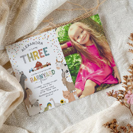 Fotomeditationsgård 3-års födelsedagsinbjudan inbjudningar