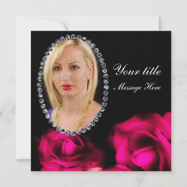 Fotomellanläggskort - mång- använda - ro inbjudningar (Framsida)